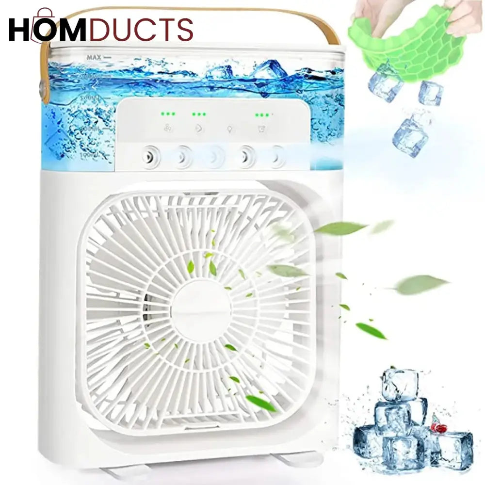 Usb Electric Portable Air Conditioner Fan | Humidifier Function | Led Night Light Water Mist