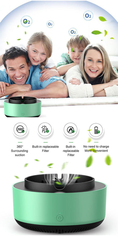 Ashtray with Air Purifier Features Ashtray Air Purifier for Home Portable Smokeless Air Purifier Ashtray for Car