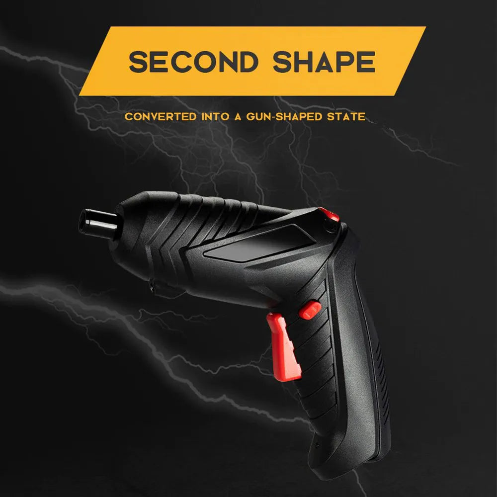 Portable Electric Screwdriver Cordless 47 in 1 Rotated 90 Degrees Rechargeable Screwdriver with LED for Home Office DIY Tools Drill Machine