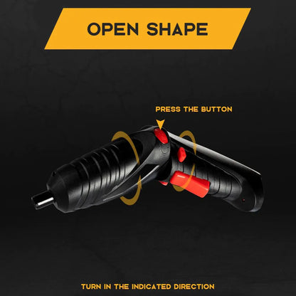 Portable Electric Screwdriver Cordless 47 in 1 Rotated 90 Degrees Rechargeable Screwdriver with LED for Home Office DIY Tools Drill Machine