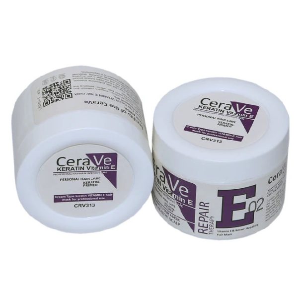 Cera Ve Keratin Vitamin E Repair Therapy E02 Hair Mask – 500ml | Deep Hair Repair Solution