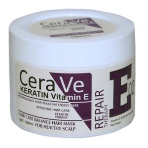 Cera Ve Keratin Vitamin E Repair Therapy E02 Hair Mask – 500ml | Deep Hair Repair Solution