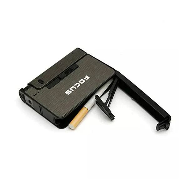 Focus Automatic Lighter Automatic Cigarettes Holder 10 Pcs Cigarette Case Portable Automatic Cigarette Holder Without Lighter Metal Cigarette Boxes Lighter Gadget For Men Multifunction Cigarette Holder