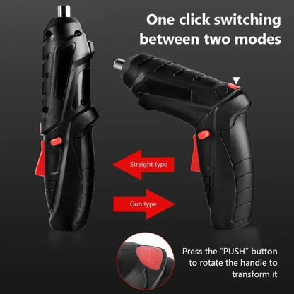 Portable Electric Screwdriver Cordless 47 in 1 Rotated 90 Degrees Rechargeable Screwdriver with LED for Home Office DIY Tools Drill Machine